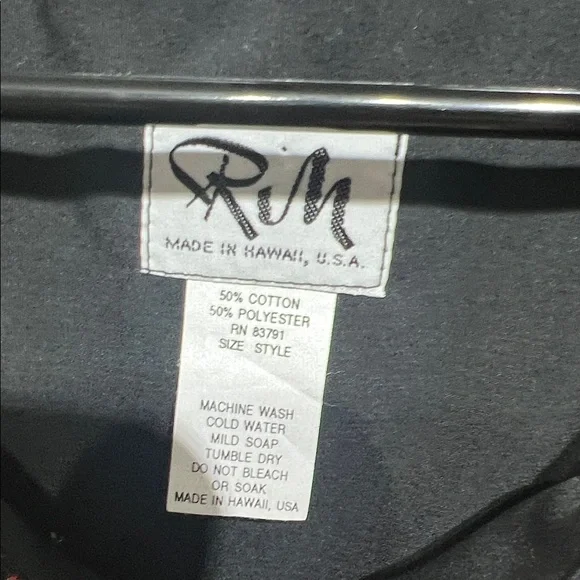 RM Hawaii Black and Multicolor Muumuu MIDI Dress size Small Made In Hawaii - Picture 3 of 8